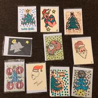 Set 10 biglietti di natale artigianali con busta