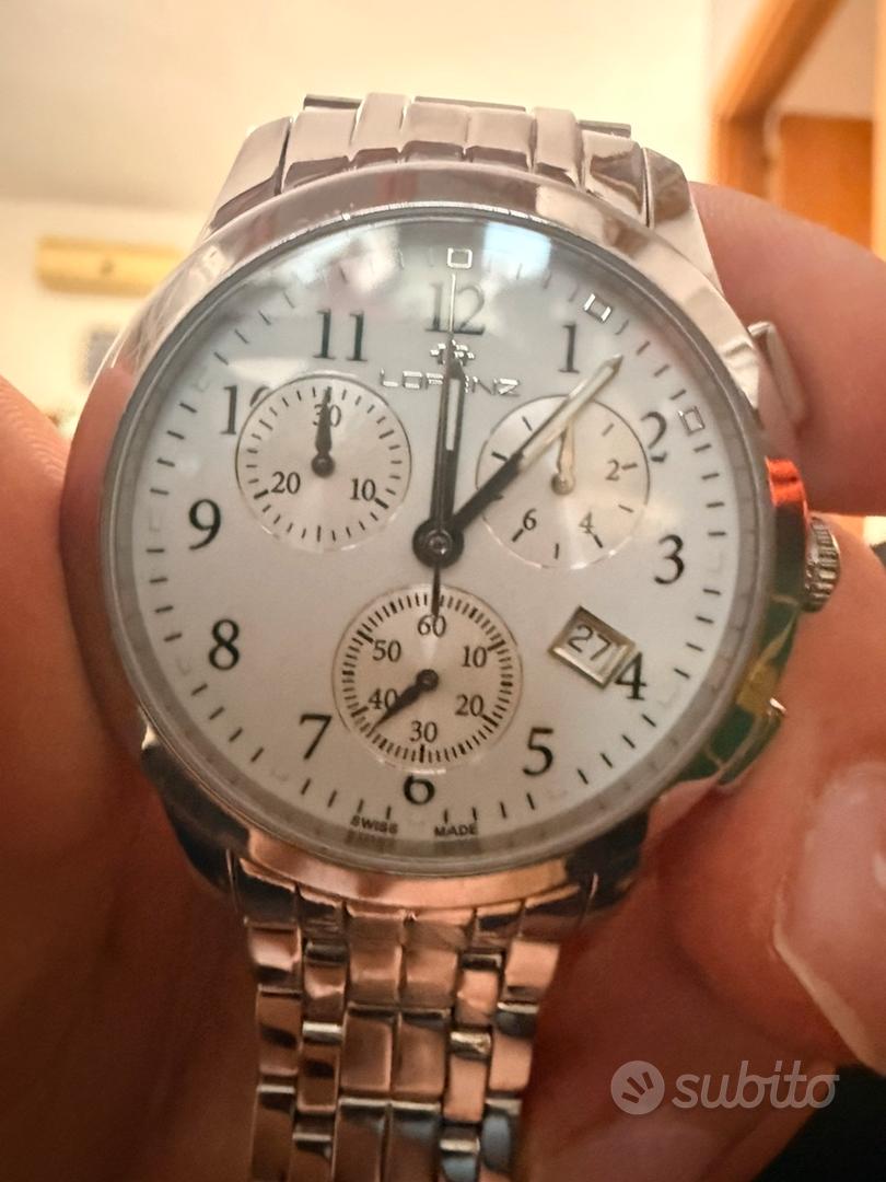 Orologio Lorenz Cronograph Swiss made acciaio uomo Abbigliamento