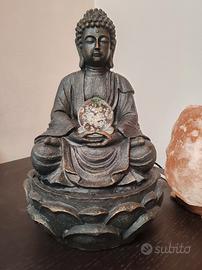 Lampada Zen on luce led e acqua 