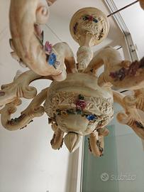 Lampadario artigianale barocco 