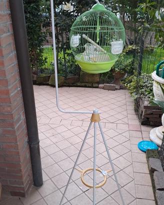 gabbia per uccelli con piedistallo nuova 