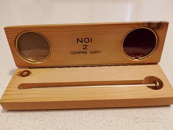 Portafoto e portapenna in legno