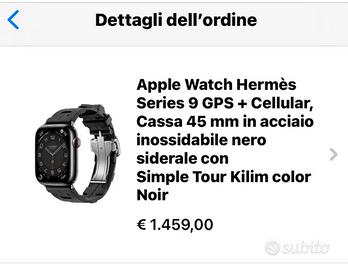Apple Watch Hermes GPS + Cellular con 2 Cinturini