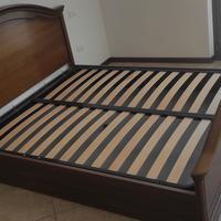 LETTO MATRIMONIALE CONTENITORE IN LEGNO 100€