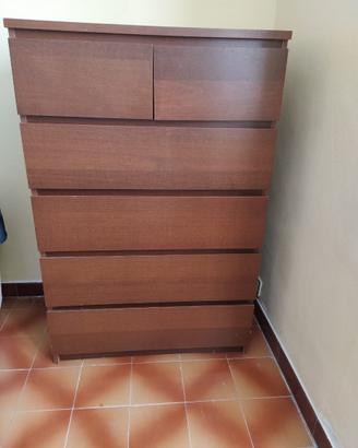Cassettiera Ikea marrone