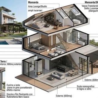 Lussuosa Villa indipendente con piscina zona resid