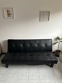 Divano letto in pelle