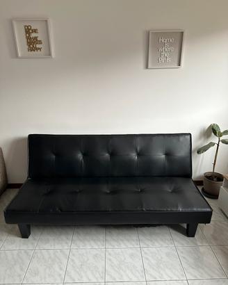 Divano letto in pelle
