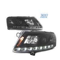FARI AUDI A6 C6 04-08 CON DRL VERI NERI