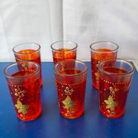 6 bicchieri vintage anni 70 