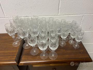 SET DI CALICI IN CRISTALLO DI BOEMIA FINISSIMO