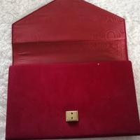 porta documenti in velluto rosso inizio 900