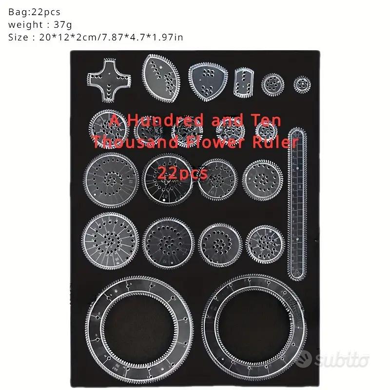 Set Spirograph KEUGT - Kit Disegno Spirale Con Righelli Geometrici Per Mandala