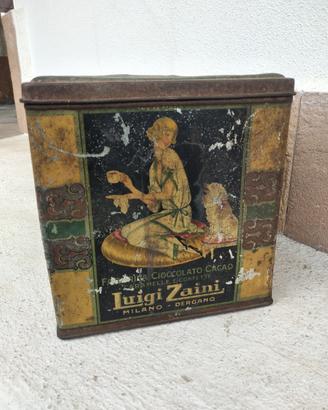 contenitore di latta vintage cacao
