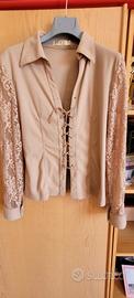 Camicia donna,maniche in pizzo tg. M