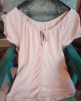 Maglia OVS beige XL morbida con fiocchetto