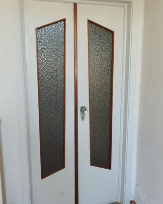3 Porta da interno a 2 ante vetro battuto Vintage