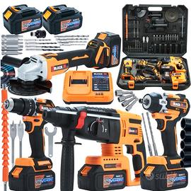 Kit utensili a batteria 4 in 1, trapano avvitatore