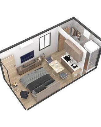 Monolocale con box auto