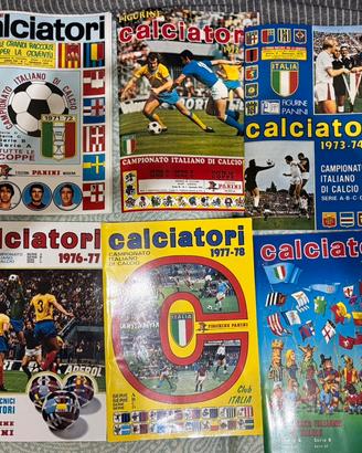 Album calciatori Panini dal 1970 al 1980 COMPLETI