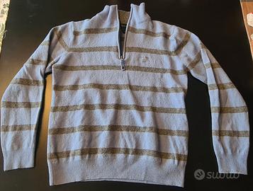 maglione azzurro grigio