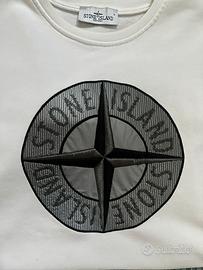 Felpa stone island crewneck white L