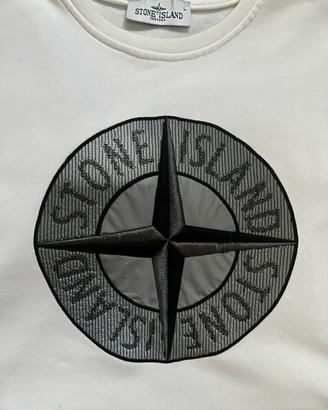 Felpa stone island crewneck white L