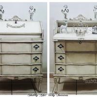 Cassettiera Comoncino con ribalta Shabby Chic