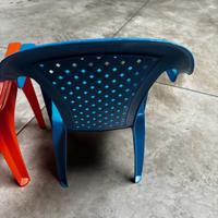 Set 2 Seggioline Bimbo in Plastica Colorata (Aranc