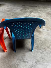 Set 2 Seggioline Bimbo in Plastica Colorata (Aranc