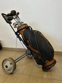 set mazze da golf con carrello