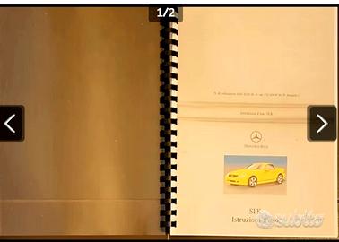 Copia rilegata libretto uso manutenzione slk r 170