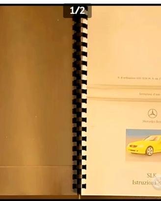Copia rilegata libretto uso manutenzione slk r 170