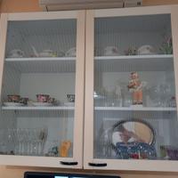 Vetrina pensile legno bianca