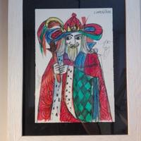 Emanuele luzzati “l’imperatore” disegno anni 70