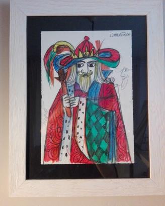 Emanuele luzzati “l’imperatore” disegno anni 70