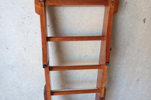 Scaletta  6 gradini in legno di mogano