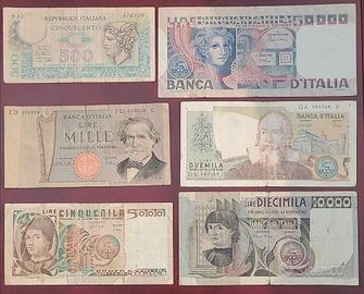 LOTTO BANCONOTE FINE ANNI 70 INIZI 80