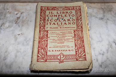 Libro scolastico 5a elementare del 1925
