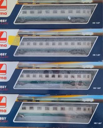 Lima H0 convoglio 4 vetture tipo Z livrea XMPR 