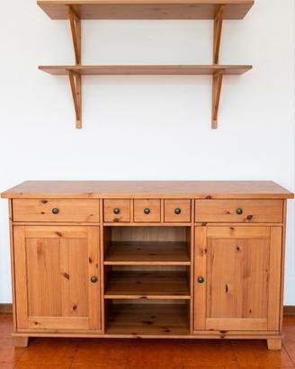 Credenza Madia IKEA LEKSVIK in pino massiccio