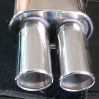 Marmitta sportiva doppia canna in acciaio inox