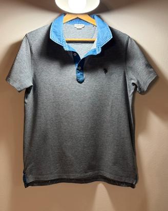 Polo da uomo grigia U.S. Polo Assn.