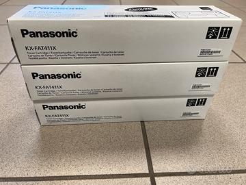 Tre cartucce Panasonic KX-FAT411X