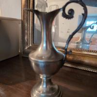 Vaso peltro con manico 23 cm