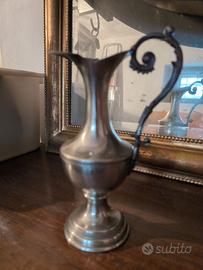 Vaso peltro con manico 23 cm