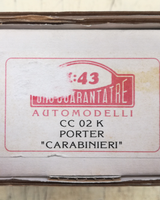 Piaggio Porter carabinieri 1/43