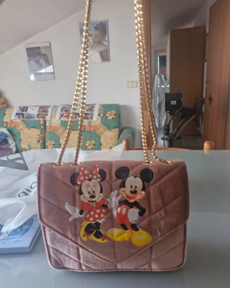 borsa in velluto di topolino