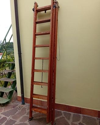 scala in legno allungabile 3 pezzi 