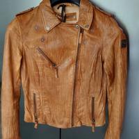 Giacca in pelle Freaky Nation tg S nuova con carte